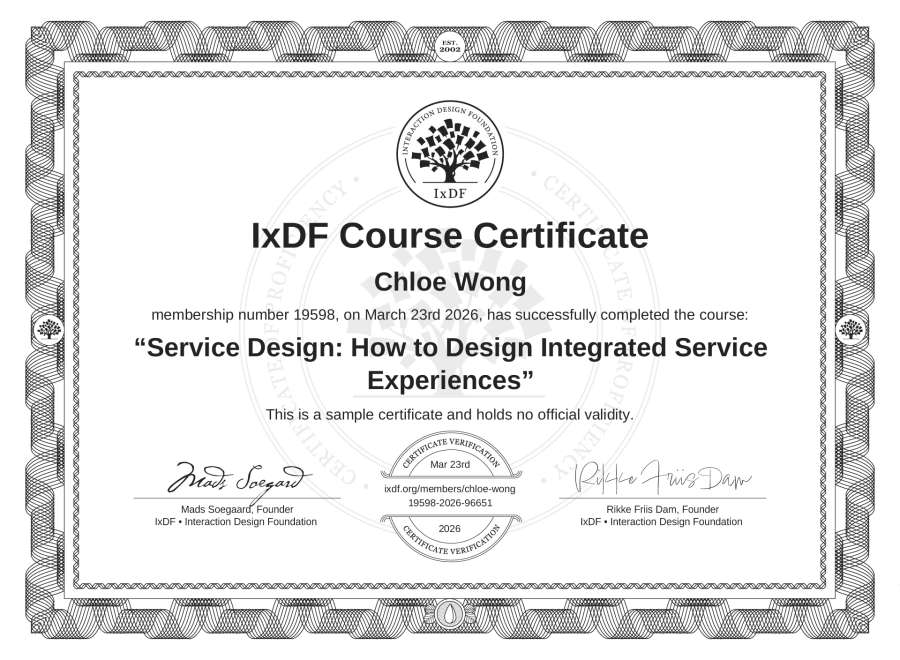Course Certificate Example