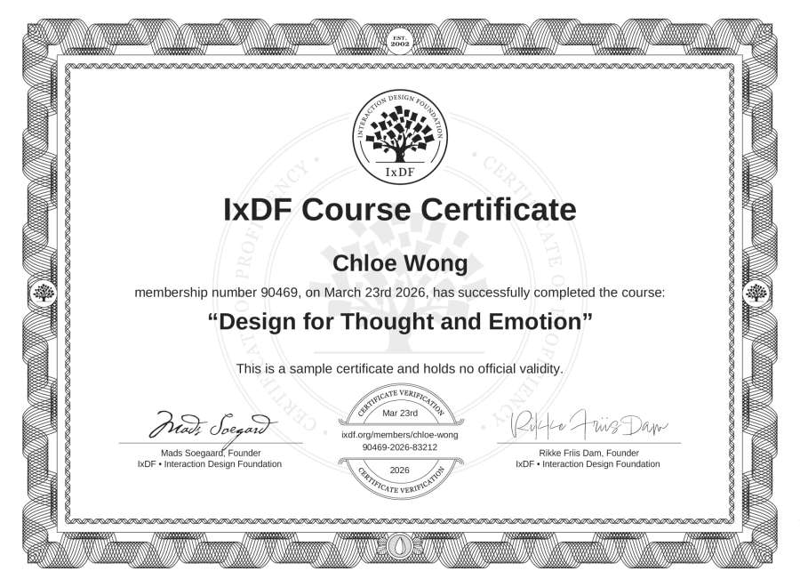 Course Certificate Example