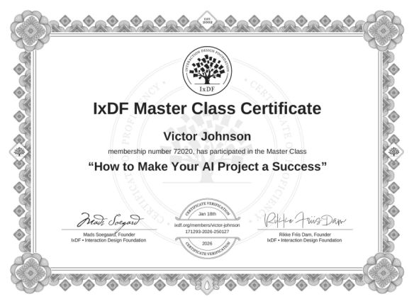 An Example of a Certificate for Masterclass Participation