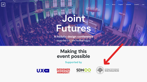 The IxDF logo displayed on the Joint Futures Conference website.