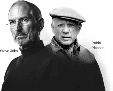 Photo of Steve Jobs & Pablo Picasso