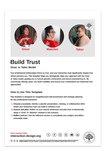 Build Trust: Giver or Taker Model
