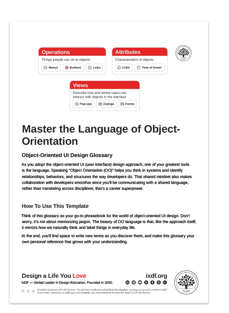 Object-Oriented UI Design Glossary